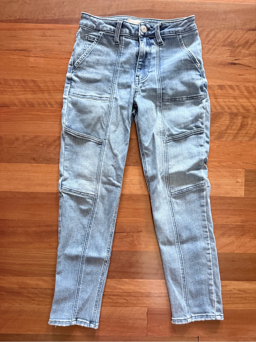 Kut from the Kloth Light Blue Skinny Panel Seam Jeans